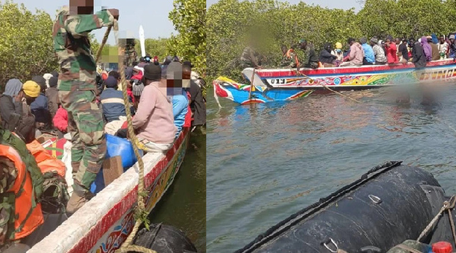 Delta du Saloum: 92 candidats à l’émigration irrégulière, interceptés par la Marine nationale Delta du Saloum: 92 candidats à l’émigration irrégulière, interceptés par la Marine nationale