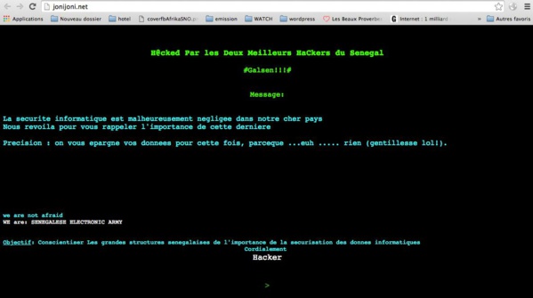 Transfert d’argent : Le site de Joni Joni piraté Transfert d’argent : Le site de Joni Joni piraté