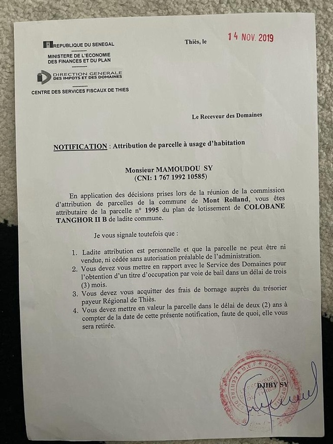Affaire foncière présumée à Thiès : Mamoudou Sy et 49 émigrés s’apprêtent à porter plainte à Dakar, contre Mor Guèye alias Sope Naby (Documents)