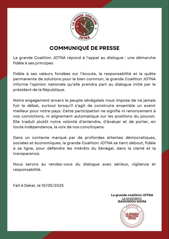 Tensions au sein de la Grande Coalition dirigée par Gaoussou : le dialogue divise