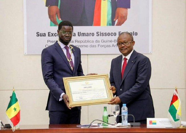 Diplomatie ouest-africaine : Le Président Bassirou Diomaye Faye décoré de la médaille AmÃlcar Cabral en Guinée-Bissau Diplomatie ouest-africaine : Le Président Bassirou Diomaye Faye décoré de la médaille AmÃlcar Cabral en Guinée-Bissau