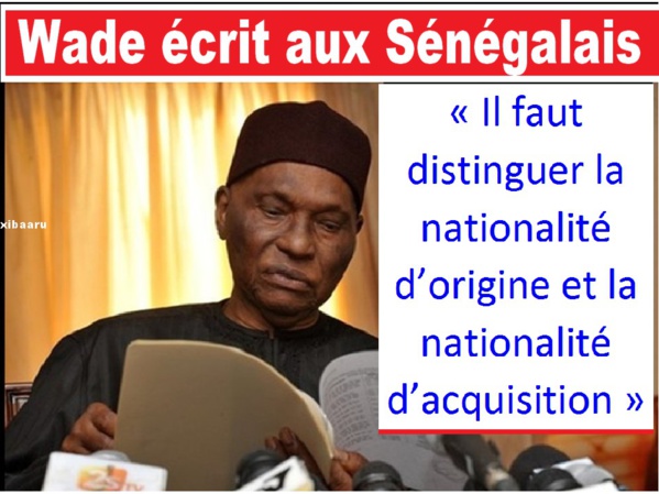 Prétendue double nationalité de Me Wade : Le Président Macky Sall se veut prudent sur la question Prétendue double nationalité de Me Wade : Le Président Macky Sall se veut prudent sur la question