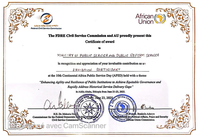 Journée africaine de la Fonction publique : Double distinction pour le Sénégal à Addis-Abeba Journée africaine de la Fonction publique : Double distinction pour le Sénégal à Addis-Abeba