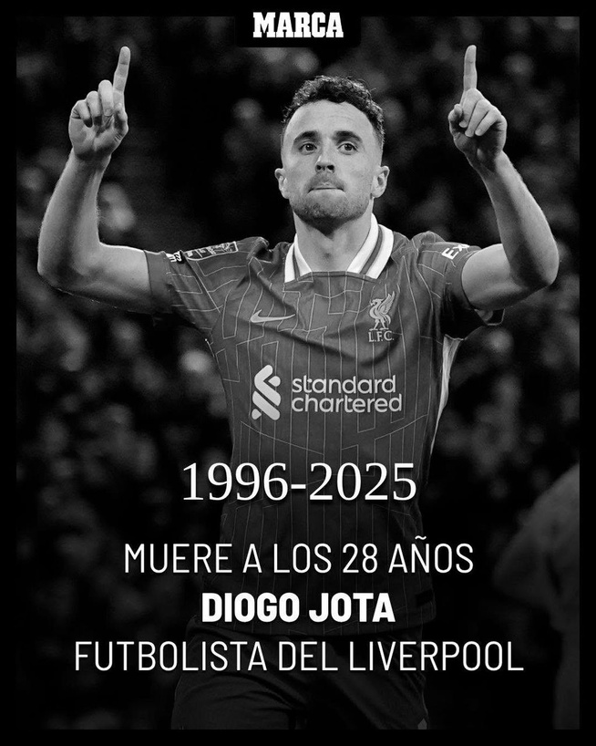 𝗧𝗘𝗥𝗥𝗜𝗕𝗟𝗘 𝗡𝗢𝗨𝗩𝗘𝗟𝗟𝗘 ! Diogo Jota est décédé à 28 ans d’un accident de la route 𝗧𝗘𝗥𝗥𝗜𝗕𝗟𝗘 𝗡𝗢𝗨𝗩𝗘𝗟𝗟𝗘 ! Diogo Jota est décédé à 28 ans d’un accident de la route