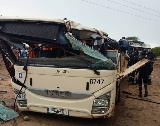 Accident de bus de Dakar Dem Dikk à Tataguine : plusieurs blessés légers, aucune perte en vie humaine Accident de bus de Dakar Dem Dikk à Tataguine : plusieurs blessés légers, aucune perte en vie humaine