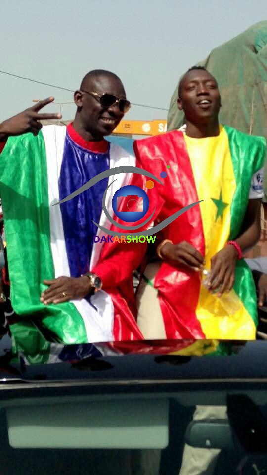 Pape Diouf et Baye Babou: Un accueille en grande pompe en Gambie. Pape Diouf et Baye Babou: Un accueille en grande pompe en Gambie.