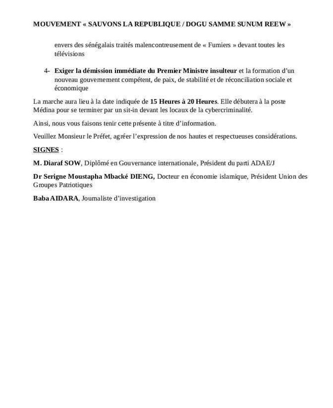 🛑 URGENT : MARCHE POUR LA DÉMISSION DU PREMIER MINISTRE OUSMANE SONKO