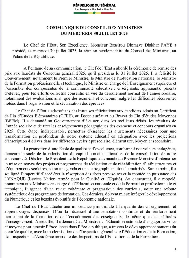 Conseil des ministres : le projet de loi sur la protection des lanceurs d'alertes a été examiné et adopté.