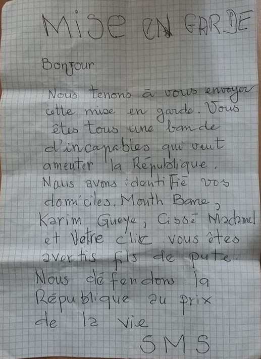 Le coordonnateur de "Jubanti Sénégal" et deux de ses proches victimes de menace de mort Le coordonnateur de "Jubanti Sénégal" et deux de ses proches victimes de menace de mort