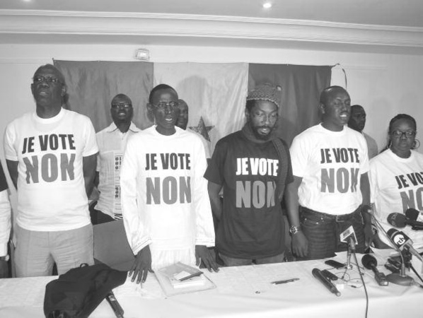 Coordination des Forces du Non : La "Coalition Gor ca wax ja" et Ñaani Bañna se coalisent Coordination des Forces du Non : La "Coalition Gor ca wax ja" et Ñaani Bañna se coalisent