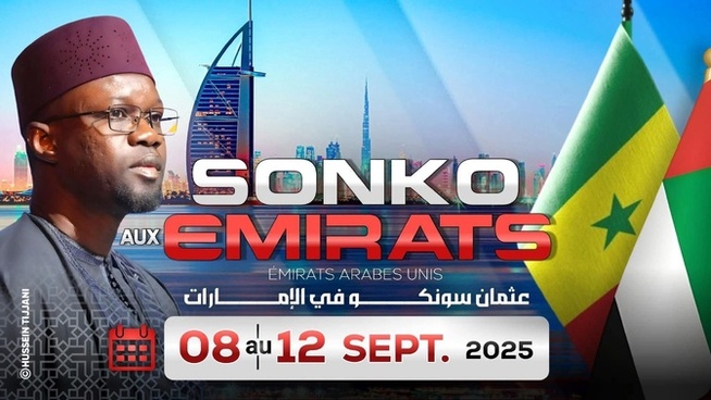 Visite officielle d’Ousmane Sonko aux Émirats arabes unis du 8 au 12 septembre 2025 : coopération économique, investissements et diplomatie au cœur de la mission Visite officielle d’Ousmane Sonko aux Émirats arabes unis du 8 au 12 septembre 2025 : coopération économique, investissements et diplomatie au cœur de la mission
