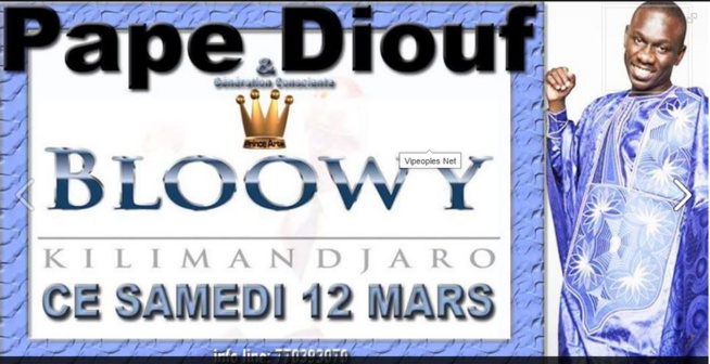 Pape Diouf de retour de Dubai vous donne rendez-vous ce samedi au Bloowy et dimanche au Baramundi. Spécial "Maalaw, Bada Doutt, Sigga et Yolélé" Pape Diouf de retour de Dubai vous donne rendez-vous ce samedi au Bloowy et dimanche au Baramundi. Spécial "Maalaw, Bada Doutt, Sigga et Yolélé"