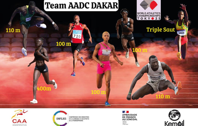 Athlétisme Mondiaux 2025 : Le pari africain de 7 talents de l’AADC qui visent l’exploit à Tokyo