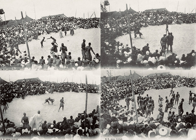 Des cartes postales d’avant 1904, révèlent les origines de la lutte à Dakar : Du « là mb » des villages aux premières arènes Des cartes postales d’avant 1904, révèlent les origines de la lutte à Dakar : Du « là mb » des villages aux premières arènes