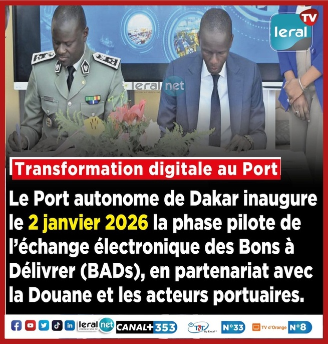 Le Port autonome de Dakar va inaugurer la phase pilote de l’échange électronique des Bons à Délivrer (BADs) Le Port autonome de Dakar va inaugurer la phase pilote de l’échange électronique des Bons à Délivrer (BADs)
