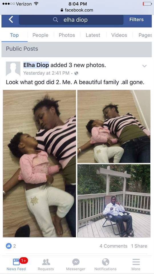 Double homicide aux Etats-Unis : Un Sénégalais accusé du meurtre de sa femme et de sa fille Double homicide aux Etats-Unis : Un Sénégalais accusé du meurtre de sa femme et de sa fille