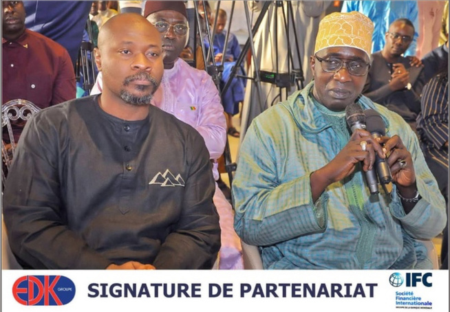 Le député Guy Marius Sagna, invité de Demba Kâ, PDG du groupe EDK, à la signature de partenariat entre le groupe EDK et la SFI
