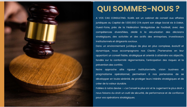 Le Conseil le plus sure et le jugement le plus droit confiez vos cas à CONSULTING SUARL Le Conseil le plus sure et le jugement le plus droit confiez vos cas à CONSULTING SUARL