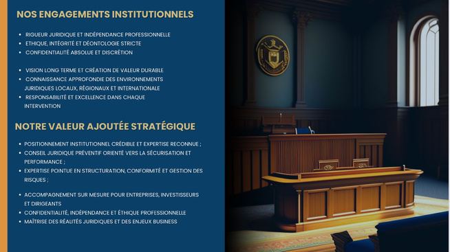 Le Conseil le plus sure et le jugement le plus droit confiez vos cas à CONSULTING SUARL Le Conseil le plus sure et le jugement le plus droit confiez vos cas à CONSULTING SUARL