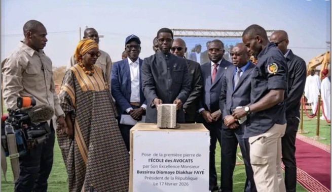 Pose de la première pierre de l’École des Avocats : Une étape historique franchie à Diamniadio Pose de la première pierre de l’École des Avocats : Une étape historique franchie à Diamniadio