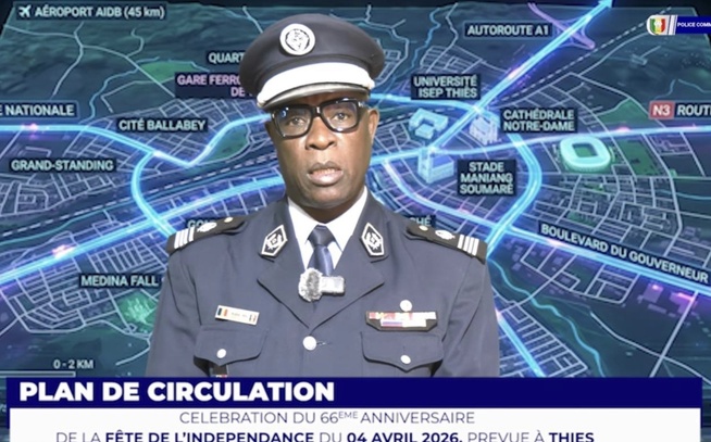 Célébration du 4 Avril à Thiès : la police dévoile son plan de circulation Célébration du 4 Avril à Thiès : la police dévoile son plan de circulation