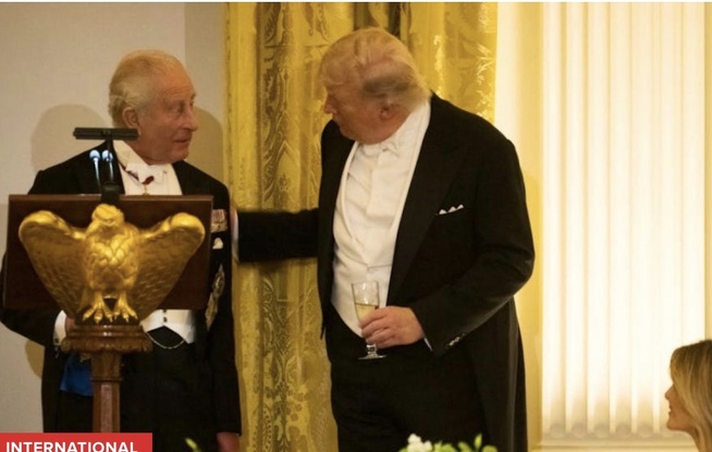 Sans nous, vous parleriez français" : Charles III raille Trump au dîner d'État de la Maison Blanche Sans nous, vous parleriez français" : Charles III raille Trump au dîner d'État de la Maison Blanche