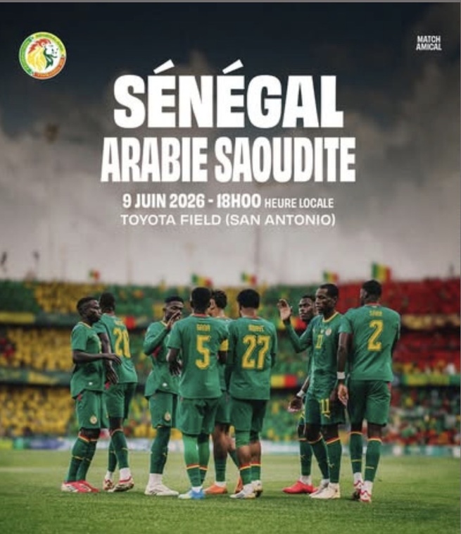Préparation Mondial 2026 : le Sénégal affrontera l’Arabie saoudite en match amical