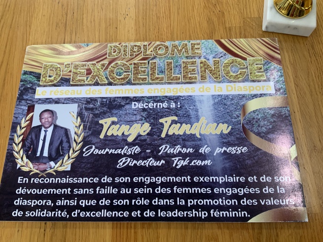 * URGENT : Tange Tandian distingué meilleur journaliste de la diaspora