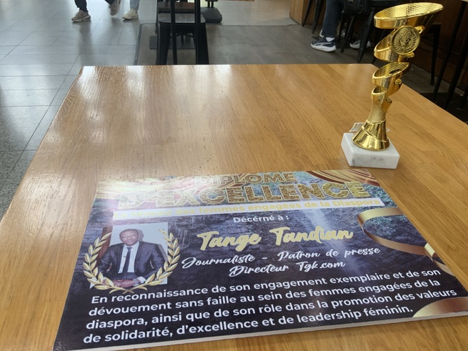 * URGENT : Tange Tandian distingué meilleur journaliste de la diaspora * URGENT : Tange Tandian distingué meilleur journaliste de la diaspora