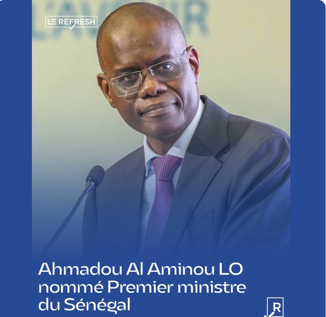 Remplaçant de Ousmane Sonko à la primature,Al Aminou Lo nouveau premier ministre Remplaçant de Ousmane Sonko à la primature,Al Aminou Lo nouveau premier ministre