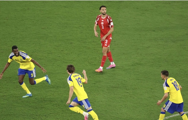 Mondial 2026 (Groupe F): La Tunisie corrigée par la Suède (5-1)