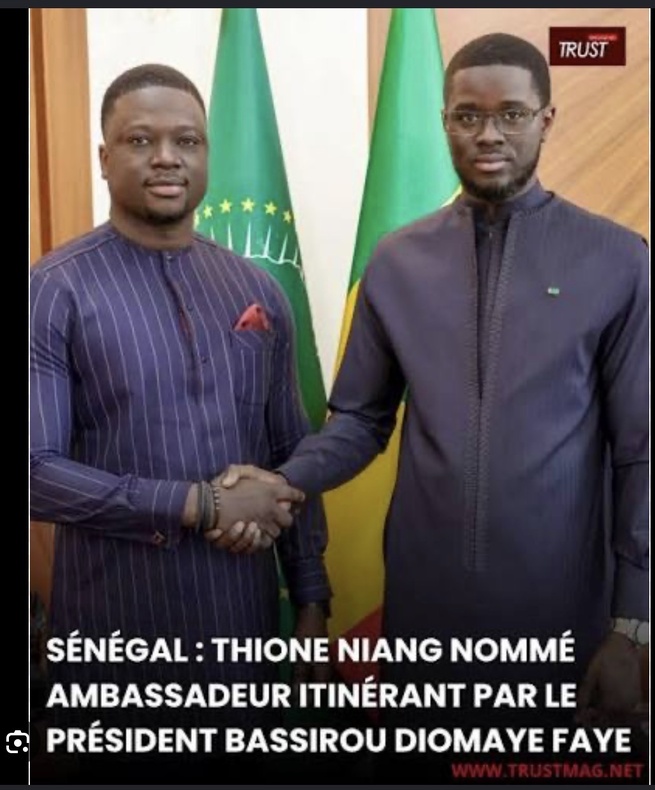 Thione Niang rejoint la diplomatie sénégalaise pour porter l’image du pays à l’international Thione Niang rejoint la diplomatie sénégalaise pour porter l’image du pays à l’international