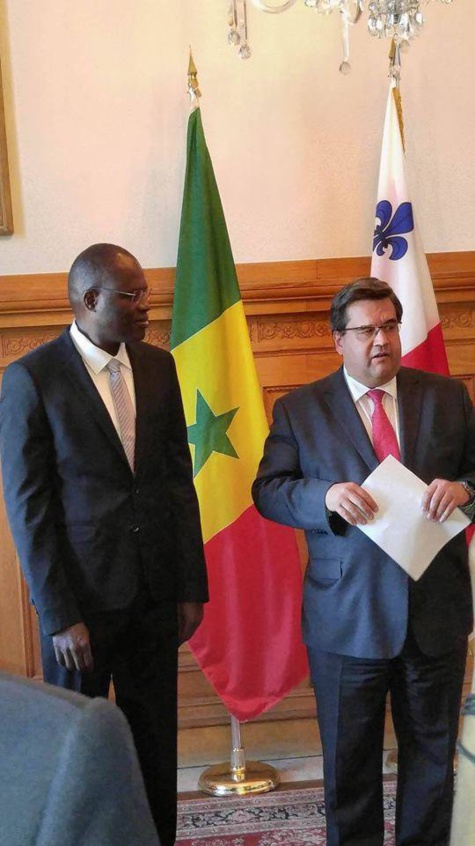 Distinction : Khalifa Sall élu citoyen d'honneur de Montréal Distinction : Khalifa Sall élu citoyen d'honneur de Montréal