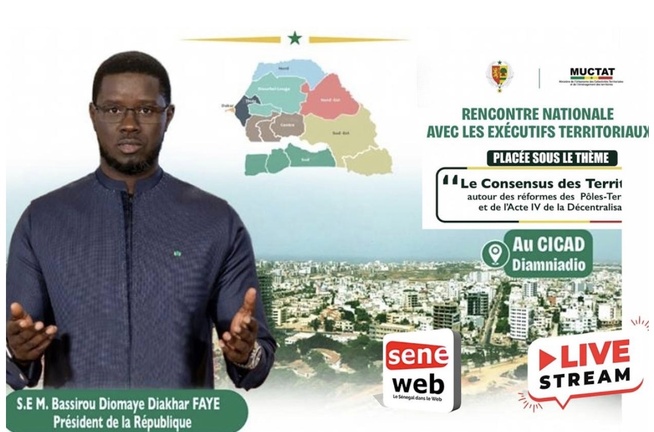 Direct CICAD : Le PR Diomaye préside la rencontre nationale avec les exécutifs territoriaux