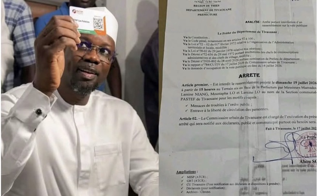 Pastef Tivaouane accuse le Préfet de vouloir exécuter une commande politique Pastef Tivaouane accuse le Préfet de vouloir exécuter une commande politique