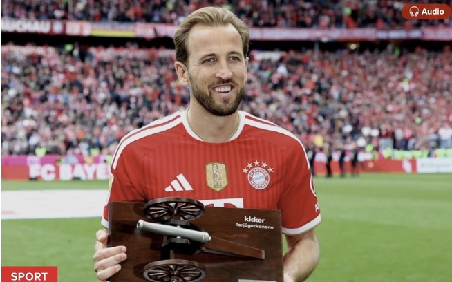 Foot: Kane élu joueur de l'année 2026 en Allemagne devant Olise