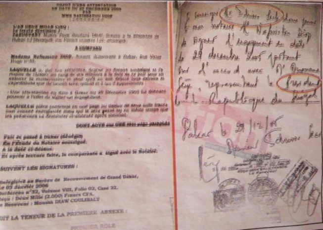 Le document, qui confirme le protocole de Rebeuss en 2005 Le document, qui confirme le protocole de Rebeuss en 2005