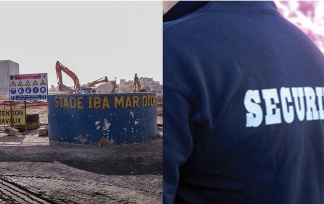 Chantier du stade Iba Mar Diop : deux vigiles filmés en train de... Chantier du stade Iba Mar Diop : deux vigiles filmés en train de...
