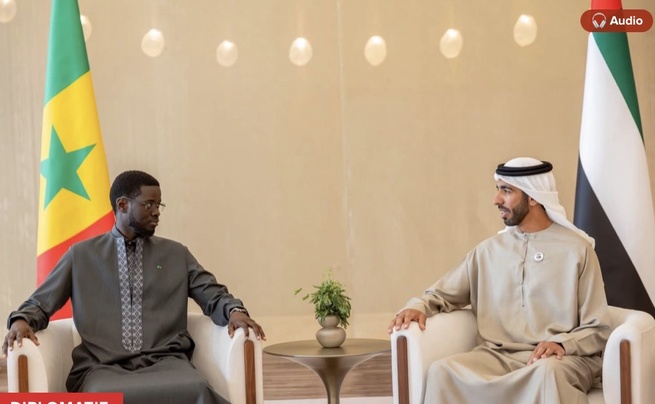 A Abu Dhabi : Bassirou Diomaye Faye reçu à Abu Dhabi par Mohammed ben Zayed A Abu Dhabi : Bassirou Diomaye Faye reçu à Abu Dhabi par Mohammed ben Zayed