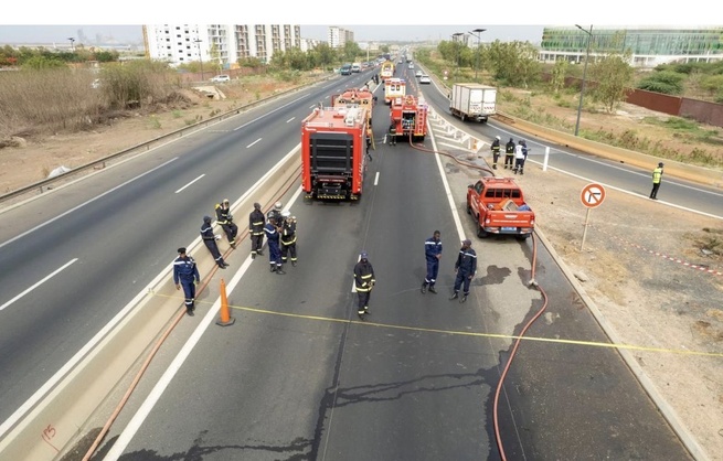 Préparatifs des JOJ 2026 : Simulation d'accident par la Gendarmerie nationale sur l'Autoroute de l'Avenir