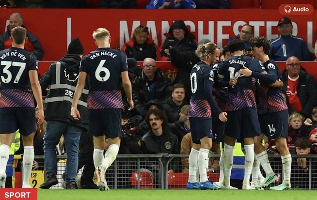 Angleterre: Tottenham, à dix, ramène un point de Manchester United (1-1)
