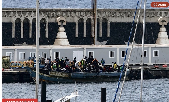 Migration irrégulière : 125 clandestins partis de la Gambie débarquent aux îles Canaries