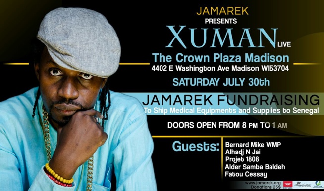 JAMAREK PRESENTS XUMAN LIVE JULY 30 The Crown Plaza Madison 4402 E Washington Ave Madison WI53704