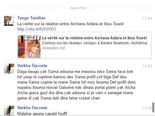 Les 10 mensonges de Varkha Dacosta sur Aichana Aidara et Ibou Touré