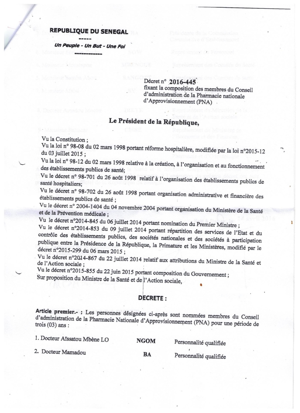 Imbroglio juridique et micmacs à la Pharmacie Nationale d’Approvisionnement (PNA)