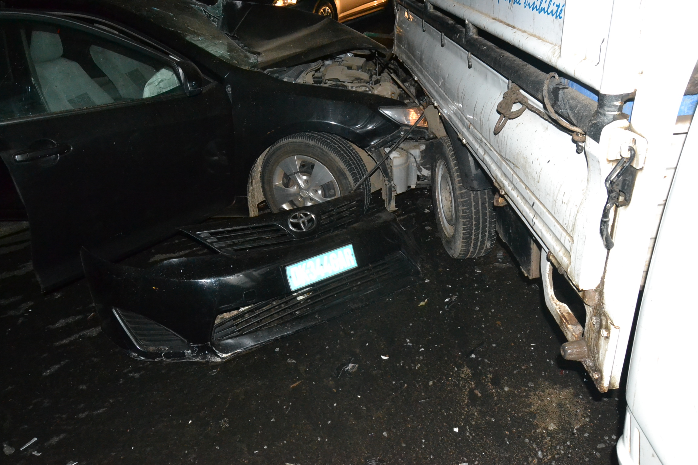 Les images de l'accident survenu ce vendredi à 00H à hauteur du monument de la renaissance.