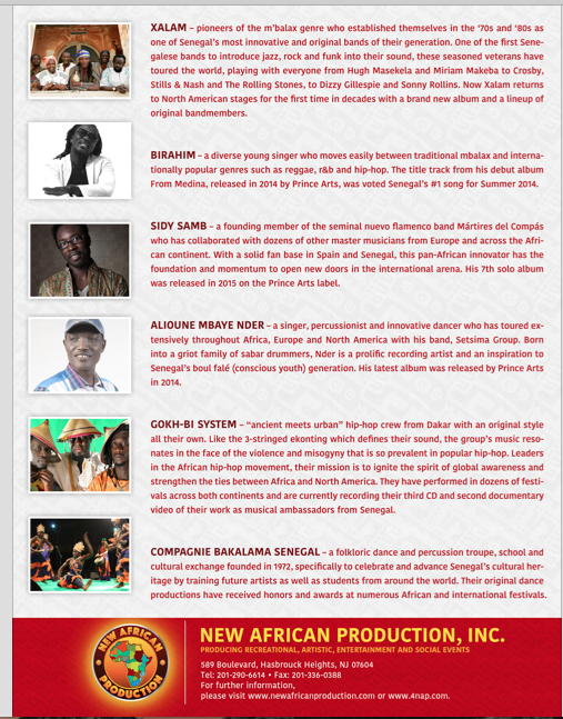 NEW AFRICAN PRODUCTION INC vous présente l' editorial for APAP 2017.
