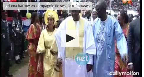 Vidéo: Adama Barrow en compagnie de ses deux épouses... Regardez!!
