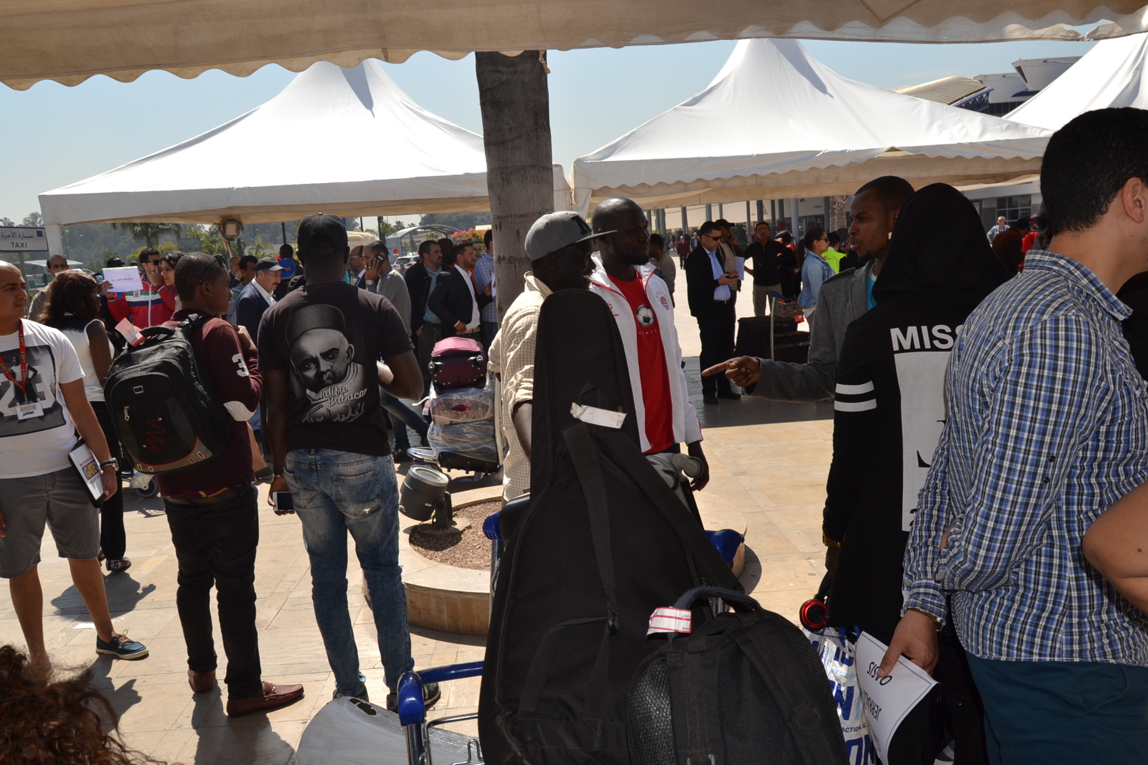 Arrivée de la génération consciente de Pape Diouf à Casablanca pour le "Grand bégué" du 08 avril.