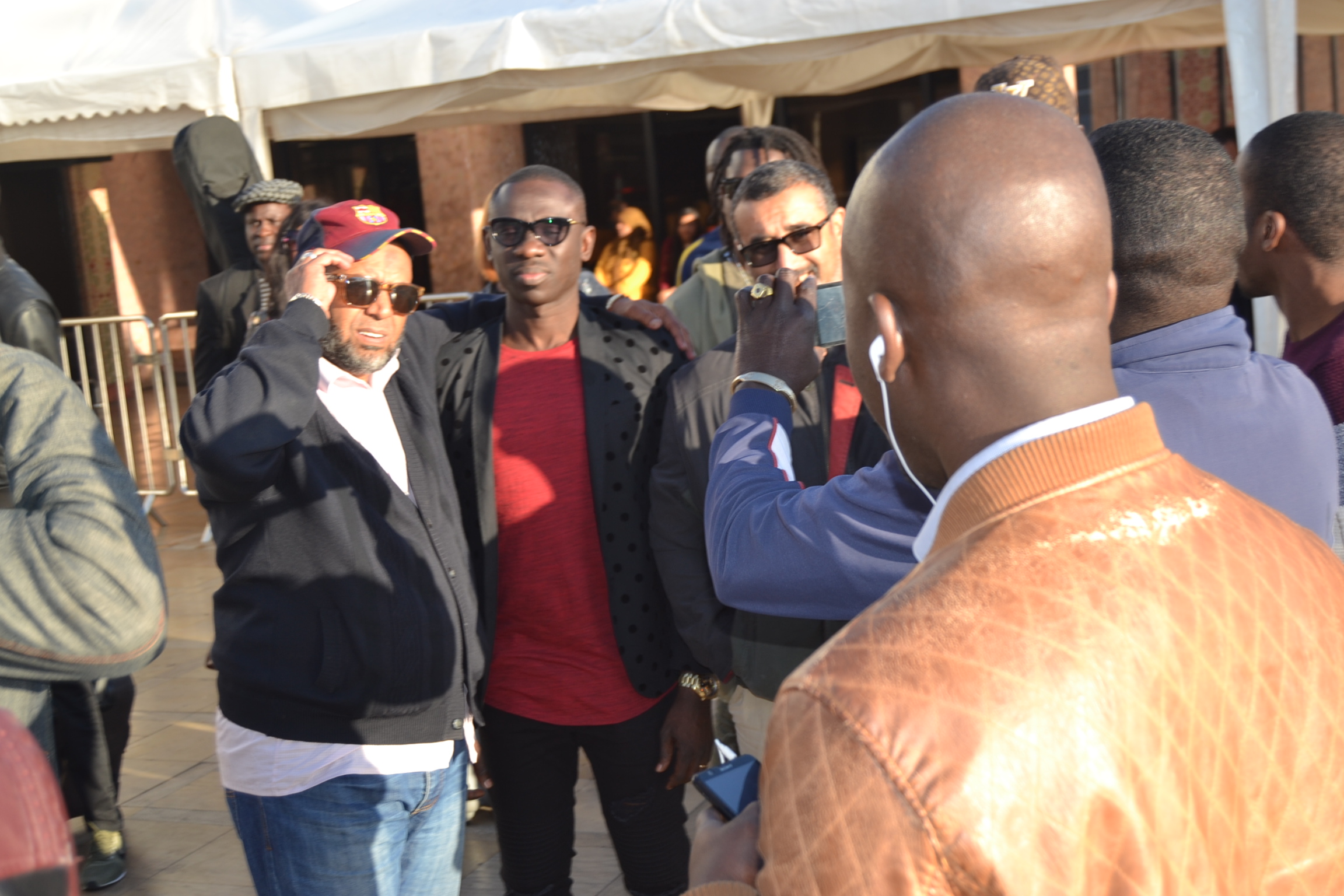 Pape Diouf et sa délégation atterrissent à l'aéroport Mouhamed V pour le grand Bégué de CASABLANCA